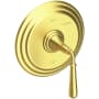 Newport Brass Bevelle Collection Single Handle Round Pressure Balanced Shower Trim Plate Only with Metal Lever Handle Satin Brass (PVD)