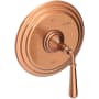 Newport Brass Bevelle Collection Single Handle Round Pressure Balanced Shower Trim Plate Only with Metal Lever Handle Antique Copper