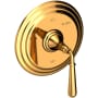 Newport Brass Bevelle Collection Single Handle Round Pressure Balanced Shower Trim Plate Only with Metal Lever Handle Polished Gold (PVD)