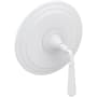 Newport Brass Bevelle Collection Single Handle Round Pressure Balanced Shower Trim Plate Only with Metal Lever Handle Matte White