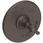Newport Brass Victoria Collection Single Handle Round Pressure Balanced Shower Trim Plate Only with Metal Cross Handle Oil Rubbed Bronze