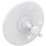 Newport Brass Victoria Collection Single Handle Round Pressure Balanced Shower Trim Plate Only with Metal Cross Handle Matte White