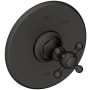 Newport Brass Victoria Collection Single Handle Round Pressure Balanced Shower Trim Plate Only with Metal Cross Handle Flat Black