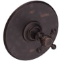 Newport Brass Victoria Collection Single Handle Round Pressure Balanced Shower Trim Plate Only with Metal Cross Handle Venetian Bronze