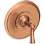 Newport Brass Single Handle Shower Valve Trim with Metal Lever Handle Less Shower Head for the Aylesbury and Jacobean Collections Antique Copper