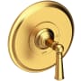 Newport Brass Single Handle Shower Valve Trim with Metal Lever Handle Less Shower Head for the Aylesbury and Jacobean Collections Satin Gold (PVD)