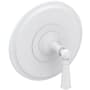 Newport Brass Single Handle Shower Valve Trim with Metal Lever Handle Less Shower Head for the Aylesbury and Jacobean Collections Matte White