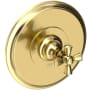 Newport Brass Single Handle Shower Valve Trim with Metal Cross Handle Less Shower Head from the Sutton Collection Forever Brass (PVD)