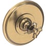 Newport Brass Single Handle Shower Valve Trim with Metal Cross Handle Less Shower Head from the Sutton Collection Antique Brass