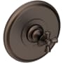 Newport Brass Single Handle Shower Valve Trim with Metal Cross Handle Less Shower Head from the Sutton Collection English Bronze