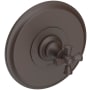 Newport Brass Single Handle Shower Valve Trim with Metal Cross Handle Less Shower Head from the Sutton Collection Oil Rubbed Bronze