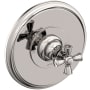 Newport Brass Single Handle Shower Valve Trim with Metal Cross Handle Less Shower Head from the Sutton Collection Polished Nickel