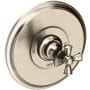Newport Brass Single Handle Shower Valve Trim with Metal Cross Handle Less Shower Head from the Sutton Collection Antique Nickel