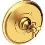 Newport Brass Single Handle Shower Valve Trim with Metal Cross Handle Less Shower Head from the Sutton Collection Satin Gold (PVD)