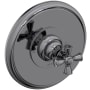 Newport Brass Single Handle Shower Valve Trim with Metal Cross Handle Less Shower Head from the Sutton Collection Midnight Chrome
