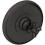 Newport Brass Single Handle Shower Valve Trim with Metal Cross Handle Less Shower Head from the Sutton Collection Flat Black