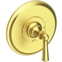 Newport Brass Single Handle Shower Valve Trim with Metal Lever Handle Less Shower Head from the Sutton Collection Satin Brass (PVD)