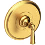 Newport Brass Single Handle Shower Valve Trim with Metal Lever Handle Less Shower Head from the Sutton Collection Satin Gold (PVD)