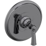 Newport Brass Single Handle Shower Valve Trim with Metal Lever Handle Less Shower Head from the Sutton Collection Midnight Chrome