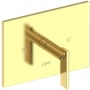 Newport Brass Metro Single Handle Balanced Pressure Trim Only with Metal Lever Handle Polished Brass Uncoated (Living)