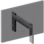 Newport Brass Metro Single Handle Balanced Pressure Trim Only with Metal Lever Handle Midnight Chrome