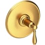 Newport Brass Ithaca Single Handle Balanced Pressure Trim Only with Metal Lever Handle Satin Gold (PVD)