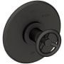 Newport Brass Slater 1/2" Round Pressure Balance Trim Plate with Handle Flat Black