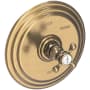 Newport Brass Alveston Collection Single Handle Round Pressure Balanced Shower Trim Plate Only with Metal Cross Handle Antique Brass