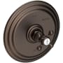 Newport Brass Alveston Collection Single Handle Round Pressure Balanced Shower Trim Plate Only with Metal Cross Handle English Bronze