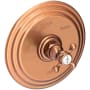 Newport Brass Alveston Collection Single Handle Round Pressure Balanced Shower Trim Plate Only with Metal Cross Handle Antique Copper