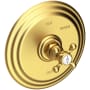 Newport Brass Alveston Collection Single Handle Round Pressure Balanced Shower Trim Plate Only with Metal Cross Handle Satin Bronze (PVD)