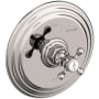 Newport Brass Alveston Collection Single Handle Round Pressure Balanced Shower Trim Plate Only with Metal Cross Handle Polished Nickel