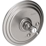 Newport Brass Alveston Collection Single Handle Round Pressure Balanced Shower Trim Plate Only with Metal Cross Handle Stainless Steel (PVD)
