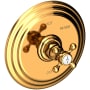 Newport Brass Alveston Collection Single Handle Round Pressure Balanced Shower Trim Plate Only with Metal Cross Handle Polished Gold (PVD)