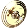 Newport Brass Alveston Collection Single Handle Round Pressure Balanced Shower Trim Plate Only with Metal Cross Handle French Gold (PVD)