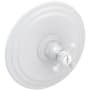 Newport Brass Alveston Collection Single Handle Round Pressure Balanced Shower Trim Plate Only with Metal Cross Handle Matte White