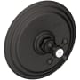 Newport Brass Alveston Collection Single Handle Round Pressure Balanced Shower Trim Plate Only with Metal Cross Handle Flat Black
