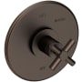 Newport Brass East Linear Collection Single Handle Round Pressure Balanced Shower Trim Plate Only with Metal Cross Handle English Bronze