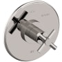 Newport Brass East Linear Collection Single Handle Round Pressure Balanced Shower Trim Plate Only with Metal Cross Handle Polished Nickel