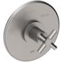 Newport Brass East Linear Collection Single Handle Round Pressure Balanced Shower Trim Plate Only with Metal Cross Handle Stainless Steel (PVD)