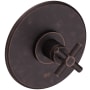 Newport Brass East Linear Collection Single Handle Round Pressure Balanced Shower Trim Plate Only with Metal Cross Handle Venetian Bronze