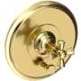 Newport Brass Aylesbury Single Function Pressure Balanced Valve Trim Only with Integrated Diverter and Metal Cross Handle Forever Brass (PVD)