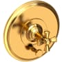 Newport Brass Aylesbury Single Function Pressure Balanced Valve Trim Only with Integrated Diverter and Metal Cross Handle Aged Brass