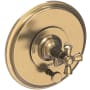 Newport Brass Aylesbury Single Function Pressure Balanced Valve Trim Only with Integrated Diverter and Metal Cross Handle Antique Brass