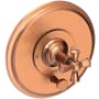 Newport Brass Aylesbury Single Function Pressure Balanced Valve Trim Only with Integrated Diverter and Metal Cross Handle Antique Copper
