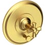 Newport Brass Aylesbury Single Function Pressure Balanced Valve Trim Only with Integrated Diverter and Metal Cross Handle Satin Bronze (PVD)