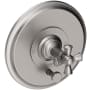 Newport Brass Aylesbury Single Function Pressure Balanced Valve Trim Only with Integrated Diverter and Metal Cross Handle Stainless Steel (PVD)