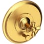 Newport Brass Aylesbury Single Function Pressure Balanced Valve Trim Only with Integrated Diverter and Metal Cross Handle Satin Gold (PVD)