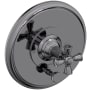 Newport Brass Aylesbury Single Function Pressure Balanced Valve Trim Only with Integrated Diverter and Metal Cross Handle Midnight Chrome