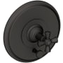 Newport Brass Aylesbury Single Function Pressure Balanced Valve Trim Only with Integrated Diverter and Metal Cross Handle Flat Black